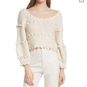 Shopbop Apiece Apart pompom cream sweater L